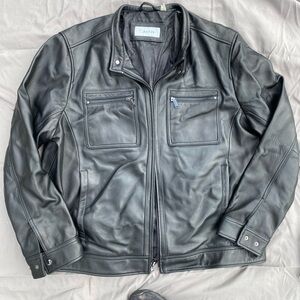 Calvin Klein Men's Black Leather Jacket